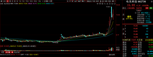 配资门户网 电光科技上演“地天板” 走出9天7板