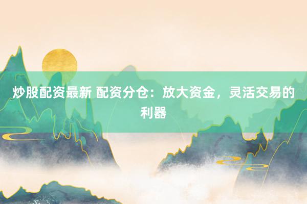 炒股配资最新 配资分仓:放大资金,灵活交易的利器