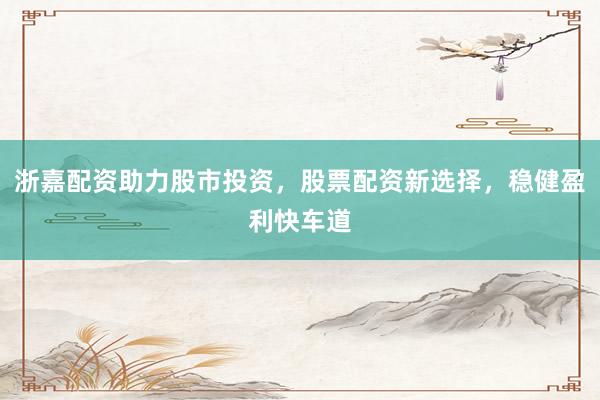 浙嘉配资助力股市投资，股票配资新选择，稳健盈利快车道