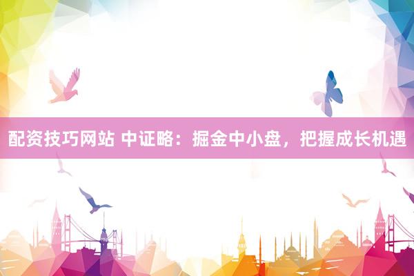 配资技巧网站 中证略：掘金中小盘，把握成长机遇