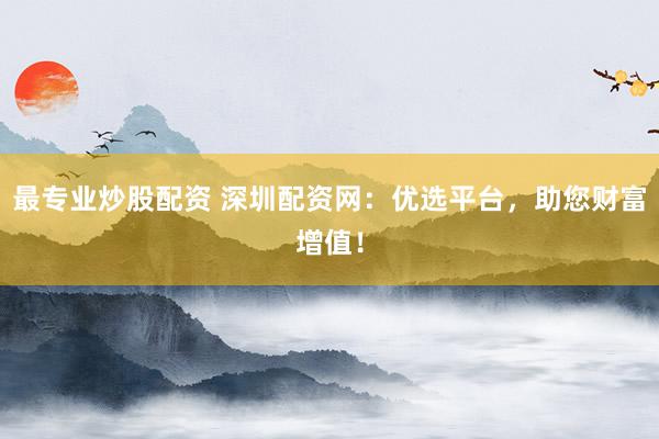 最专业炒股配资 深圳配资网：优选平台，助您财富增值！